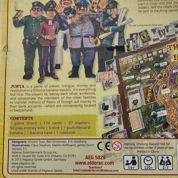 Junta Board Game by Vincent Tsao 2015 AEG Group, New and Sealed - Picture 11 of 14